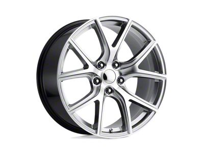 PR181 Hyper Silver Machined Wheel; 20x10; 50mm Offset (20-24 Jeep Gladiator JT)