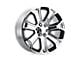 Performance Replicas PR113 Chrome with Matte Black Accents 6-Lug Wheel; 20x9; 24mm Offset (17-24 Titan)