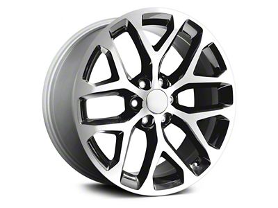 PR177 Gloss Black Machined 6-Lug Wheel; 20x9; 24mm Offset (17-24 Titan)