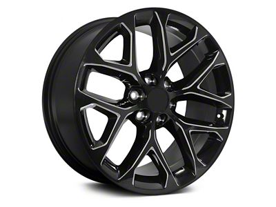 PR177 Gloss Black Milled 6-Lug Wheel; 20x9; 24mm Offset (17-24 Titan)