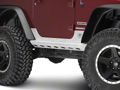 Poison Spyder Brawler Rockers; Bare Aluminum (07-18 Jeep Wrangler JK)