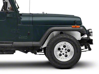 Poison Spyder DeFender Solid Inner Fender Kit; Bare Aluminum (87-95 Jeep Wrangler YJ)