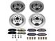 PowerStop OE Replacement Brake Rotor and Pad Kit; Front and Rear (20-24 Jeep Gladiator JT)