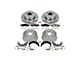 PowerStop OE Replacement Brake Rotor, Pad and Drum Kit; Front and Rear (01-06 Jeep Wrangler TJ w/ Rear Drum Brakes)