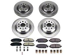 PowerStop OE Replacement Brake Rotor and Pad Kit; Front and Rear (18-24 Jeep Wrangler JL Rubicon, Sahara, Excluding 4xe & Rubicon 392)