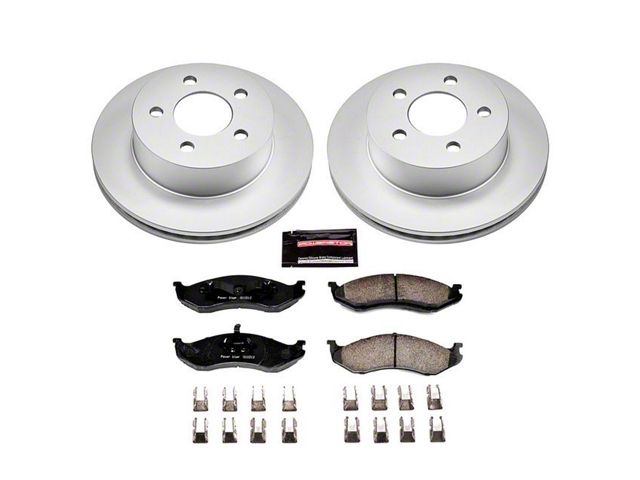 PowerStop Z17 Evolution Plus Brake Rotor and Pad Kit; Front (1999 Jeep Wrangler TJ w/ 3-Inch Cast Rotors; 00-06 Jeep Wrangler TJ)