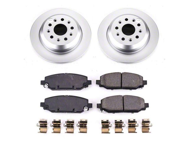 PowerStop Z17 Evolution Plus Brake Rotor and Pad Kit; Rear (18-24 Jeep Wrangler JL Rubicon, Sahara, Excluding 4xe & Rubicon 392)