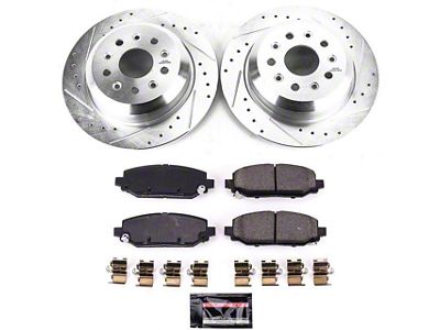 PowerStop Z23 Evolution Sport Brake Rotor and Pad Kit; Rear (18-25 Jeep Wrangler JL Rubicon, Sahara, Excluding 4xe & Rubicon 392)