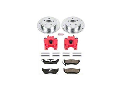 PowerStop Z23 Evolution Sport Brake Rotor, Pad and Caliper Kit; Rear (03-06 Jeep Wrangler TJ w/ Rear Disc Brakes)