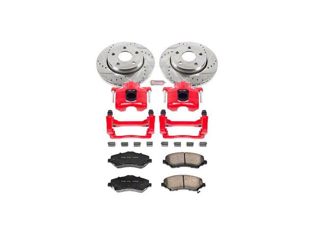 PowerStop Z23 Evolution Sport Brake Rotor, Pad and Caliper Kit; Front (07-18 Jeep Wrangler JK)