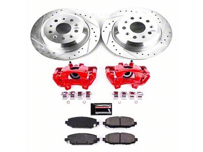 PowerStop Z23 Evolution Sport Brake Rotor, Pad and Caliper Kit; Rear (18-25 Jeep Wrangler JL Rubicon, Sahara, Excluding 4xe & Rubicon 392)