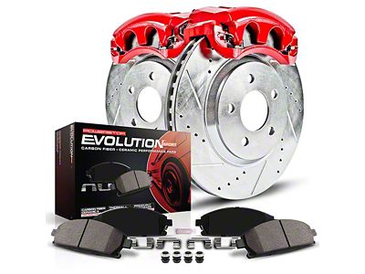 PowerStop Z23 Evolution Sport Brake Rotor, Pad and Caliper Kit; Rear (18-24 Jeep Wrangler JL, Excluding 4xe, Rubicon & Sahara)