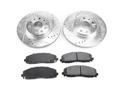 PowerStop Z23 Evolution Sport Brake Rotor and Pad Kit; Front (18-25 Jeep Wrangler JL, Excluding 4xe, Rubicon & Sahara)