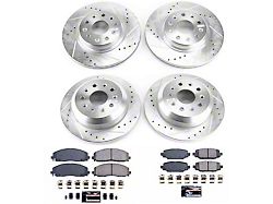 PowerStop Z23 Evolution Sport Brake Rotor and Pad Kit; Front and Rear (18-24 Jeep Wrangler JL, Excluding 4xe, Rubicon & Sahara)