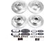 PowerStop Z36 Extreme Truck and Tow Brake Rotor and Pad Kit; Front and Rear (18-24 Jeep Wrangler JL, Excluding 4xe, Rubicon & Sahara)