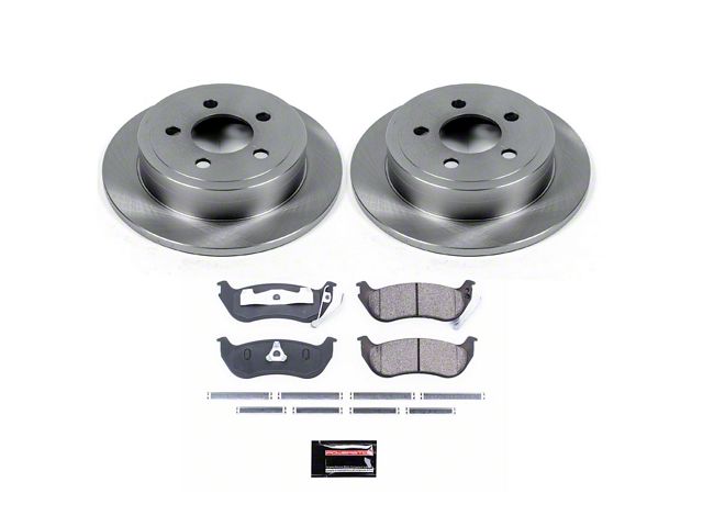 PowerStop OE Replacement Brake Rotor and Pad Kit; Rear (03-06 Jeep Wrangler TJ w/ Rear Disc Brakes)