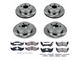 PowerStop OE Replacement Brake Rotor and Pad Kit; Front and Rear (03-06 Jeep Wrangler TJ w/ Rear Disc Brakes)