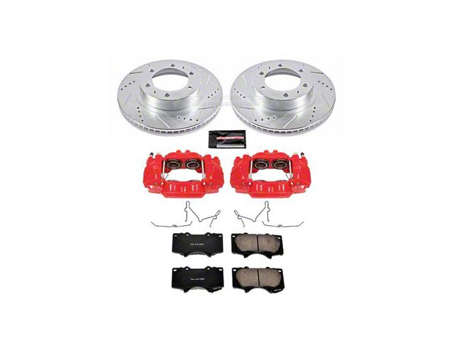 PowerStop Z23 Evolution 6-Lug Brake Rotor, Pad and Caliper Kit; Front (05-23 Tacoma)