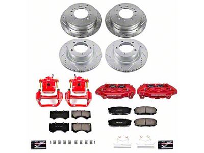 PowerStop Z23 Evolution Sport 5-Lug Brake Rotor, Pad and Caliper Kit; Front and Rear (07-15 Tundra)