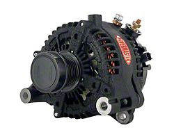 Powermaster Alternator with Decoupler Pulley; 250 Amp; Black (20-25 3.6L Jeep Gladiator JT)