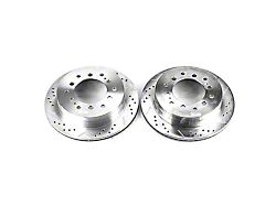 PowerStop Evolution Cross-Drilled and Slotted 6-Lug Rotors; Rear Pair (03-09 4Runner)