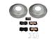 PowerStop Semi-Coated 6-Lug Brake Rotor and Pad Kit; Front (03-09 4Runner w/ 12.56-Inch Front Rotors)