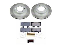 PowerStop Semi-Coated 6-Lug Brake Rotor and Pad Kit; Front (03-09 4Runner w/ 13.30-Inch Front Rotors)