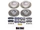 PowerStop Semi-Coated 6-Lug Brake Rotor and Pad Kit; Front and Rear (10-24 4Runner)