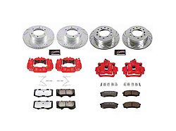 PowerStop Z36 Extreme Truck and Tow 6-Lug Brake Rotor, Pad and Caliper Kit; Front and Rear (03-09 4Runner w/ 12.56-Inch Front Rotors)