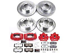 PowerStop Z36 Extreme Truck and Tow 6-Lug Brake Rotor, Pad and Caliper Kit; Front and Rear (03-09 4Runner w/ 13.30-Inch Front Rotors)