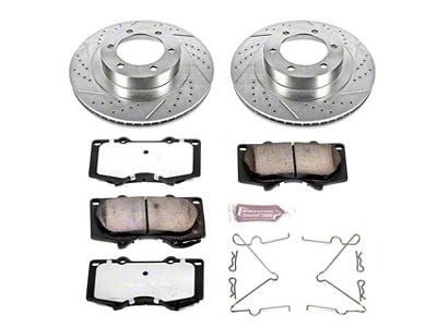 PowerStop Z36 Extreme Truck and Tow 6-Lug Brake Rotor and Pad Kit; Front (03-09 4Runner w/ 13.30-Inch Front Rotors)