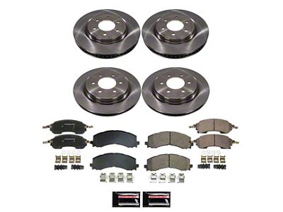 PowerStop OE Replacement 6-Lug Brake Rotor and Pad Kit; Front and Rear (22-25 Bronco Raptor)