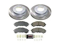 PowerStop Semi-Coated 6-Lug Brake Rotor and Pad Kit; Front (21-24 Bronco, Excluding Raptor)
