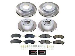 PowerStop Semi-Coated 6-Lug Brake Rotor and Pad Kit; Front and Rear (21-24 Bronco, Excluding Raptor)