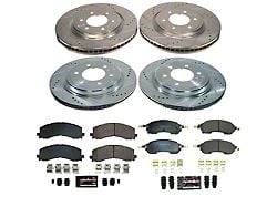 PowerStop Z23 Evolution Sport 6-Lug Brake Rotor and Pad Kit; Front and Rear (22-25 Bronco Raptor)