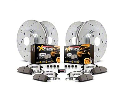 PowerStop Z36 Extreme Truck and Tow 6-Lug Brake Rotor and Pad Kit; Front and Rear (21-25 Bronco, Excluding Raptor)