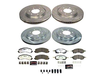 PowerStop Z36 Extreme Truck and Tow 6-Lug Brake Rotor and Pad Kit; Front and Rear (22-25 Bronco Raptor)