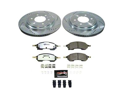 PowerStop Z36 Extreme Truck and Tow 6-Lug Brake Rotor and Pad Kit; Rear (22-25 Bronco Raptor)