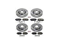 PowerStop OE Replacement Brake Rotor and Pad Kit; Front and Rear (14-23 Jeep Cherokee KL w/ Single Piston Front Calipers)