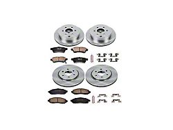 PowerStop OE Replacement 6-Lug Brake Rotor and Pad Kit; Front and Rear (05-15 V6 Frontier)