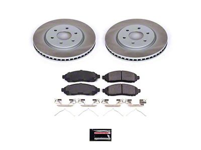 PowerStop Semi-Coated 6-Lug Brake Rotor and Pad Kit; Front (05-15 V6 Frontier)