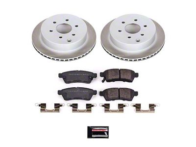 PowerStop Semi-Coated 6-Lug Brake Rotor and Pad Kit; Rear (05-24 Frontier)