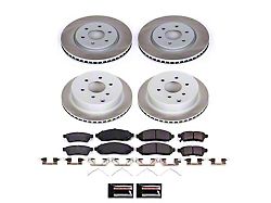 PowerStop Semi-Coated 6-Lug Brake Rotor and Pad Kit; Front and Rear (05-15 V6 Frontier)