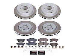 PowerStop Semi-Coated 6-Lug Brake Rotor and Pad Kit; Front and Rear (16-24 V6 Frontier)