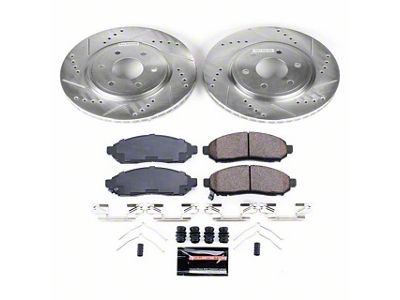 PowerStop Z23 Evolution Sport 6-Lug Brake Rotor and Pad Kit; Front (16-24 V6 Frontier)