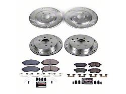 PowerStop Z23 Evolution Sport 6-Lug Brake Rotor and Pad Kit; Front and Rear (16-24 V6 Frontier)