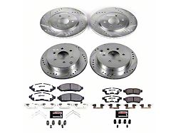 PowerStop Z36 Extreme Truck and Tow 6-Lug Brake Rotor and Pad Kit; Front and Rear (16-25 V6 Frontier)