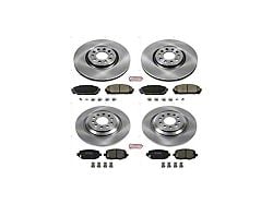 PowerStop OE Replacement Brake Rotor and Pad Kit; Front and Rear (14-16 Jeep Cherokee KL w/ Dual Piston Front Calipers)