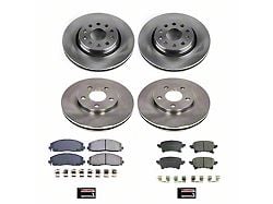 PowerStop OE Replacement Brake Rotor, Pad and Caliper Kit; Front and Rear (20-24 Jeep Gladiator JT)