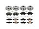 PowerStop OE Replacement Brake Rotor, Pad and Caliper Kit; Front and Rear (99-02 Jeep Grand Cherokee WJ w/ Teves Calipers)